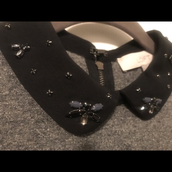 Ann Taylor LOFT Jeweled Collar Dress - Picture 2 of 5